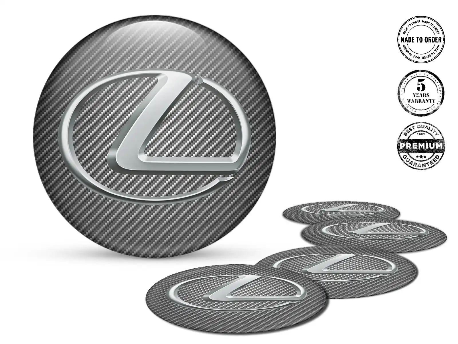 Lexus Pegatinas de Rueda Estilo Insignias de Silicona Racing